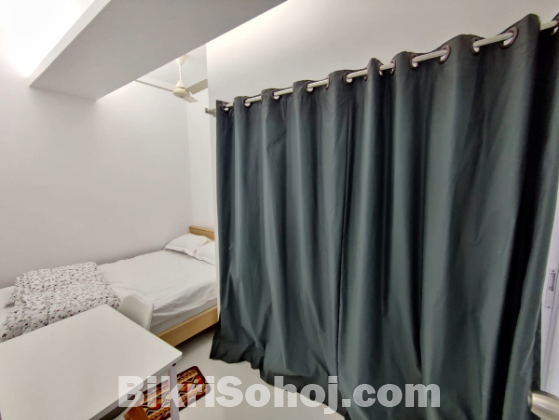 Furnished 2-Room Studio Apartment Rent in Bashundhara R/A